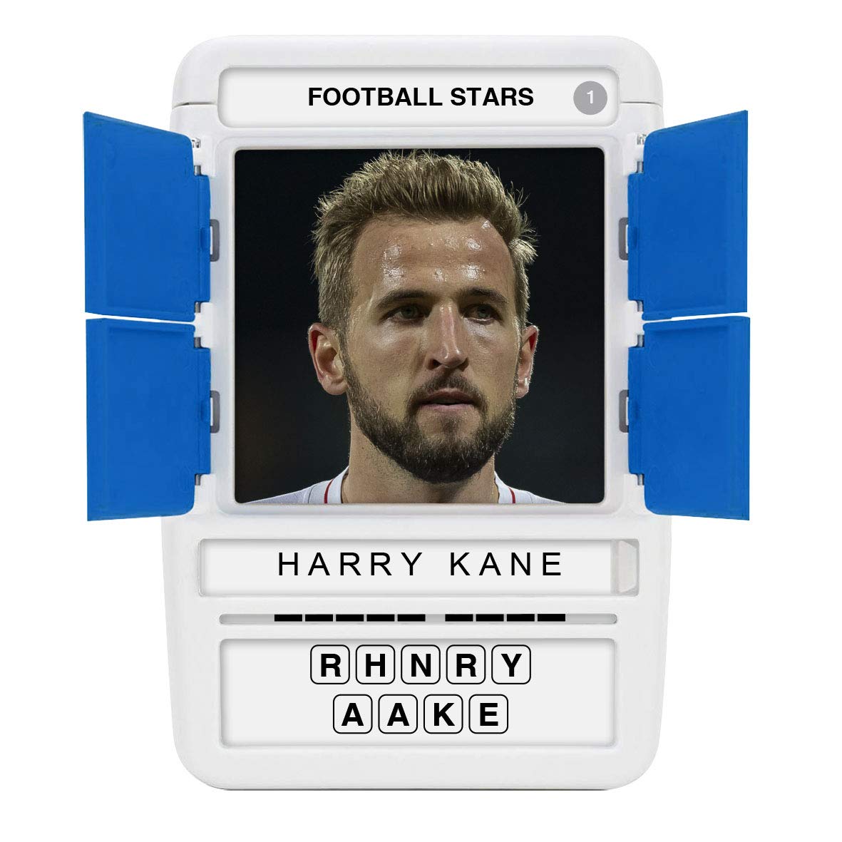 100 PICS Football Stars Travel Game - Guess 100 Players | Flash Cards with Slide Reveal Case | Quiz Card Game, Gift, Stocking Filler | For Kids and Adults | Ages 6+