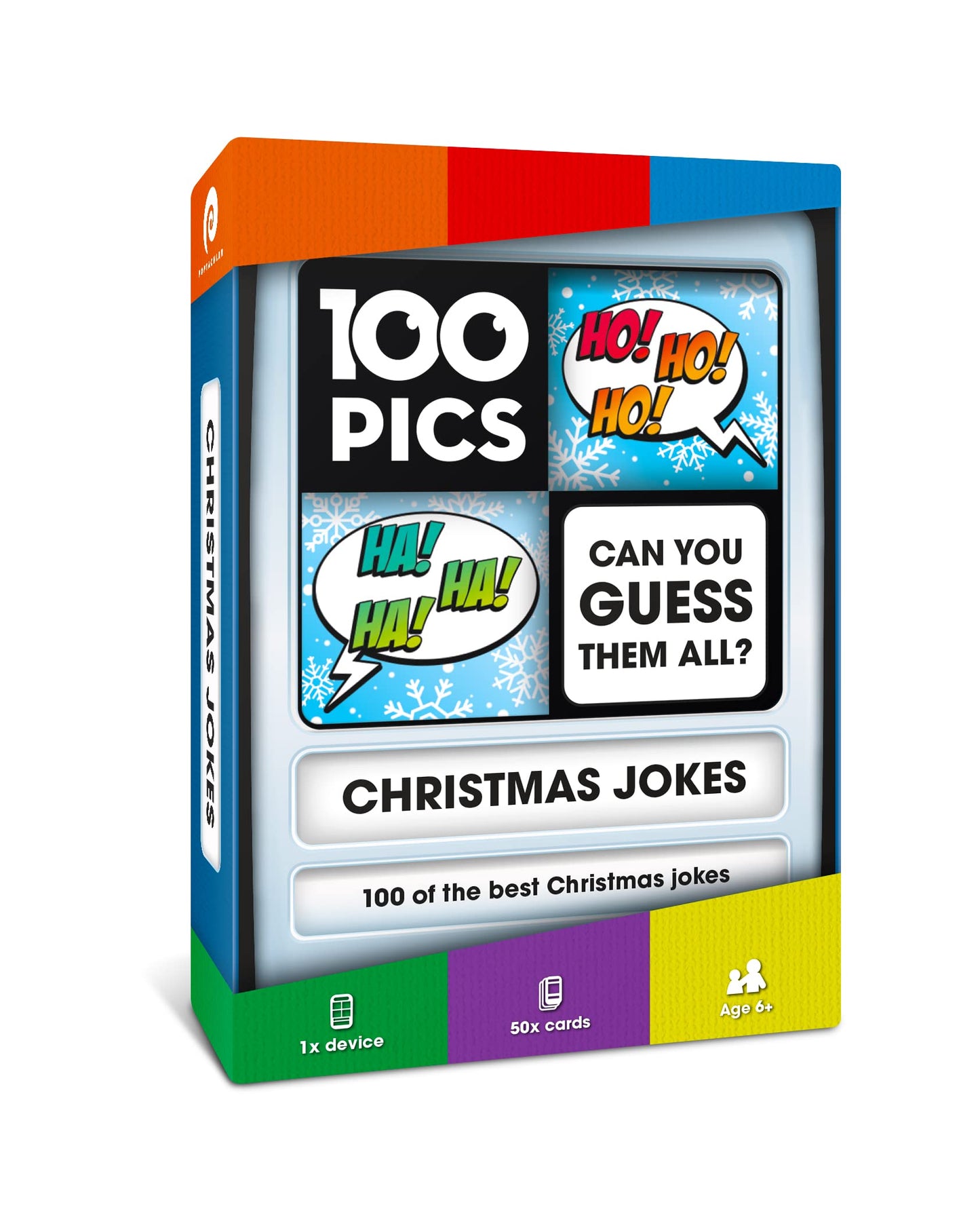 100 PICS Christmas Jokes Family Game - Secret Santa Stocking Fillers Xmas Gifts And Travel Card Games