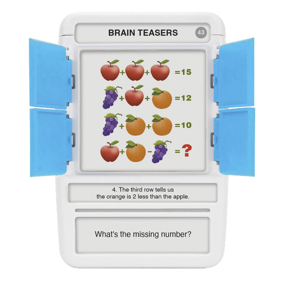 100 PICS Brain Teasers | Travel Game | Flash Cards with Slide Reveal Case | Card Game, Gift, Stocking Filler | Hours of Fun for Kids and Adults | Age 6+