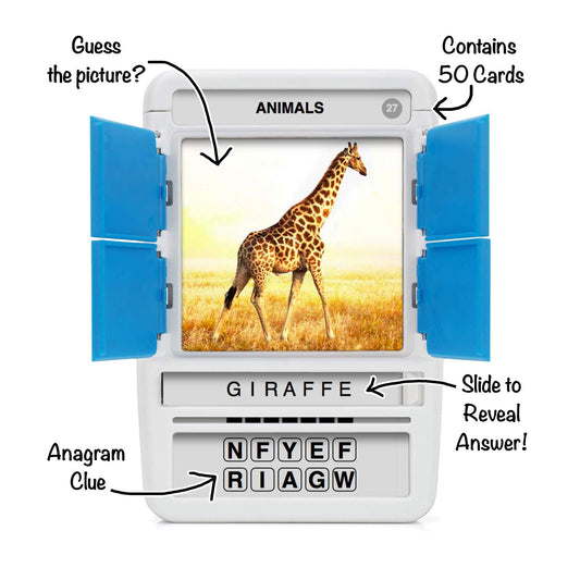 100 PICS Animals Game - Fun Travel Games for Curious Kids (Amazing Animals Pack) [Pocket Card Quiz]