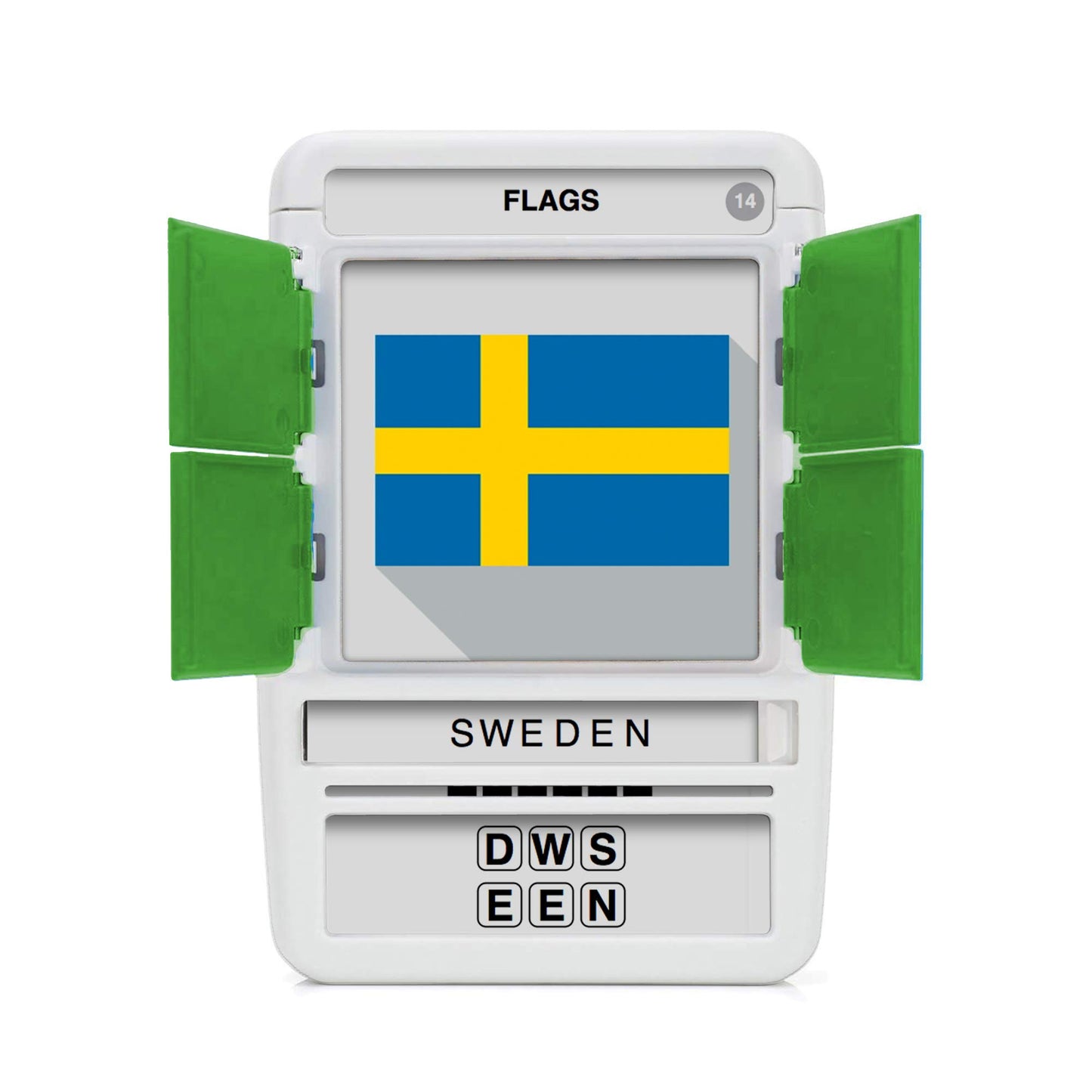 100 PICS Flags of The World Travel Game - Learn 100 Country Flags | Flash Cards with Slide Reveal Case | Geography Card Game, Gift, Stocking Filler | for Kids and Adults | Ages 6+
